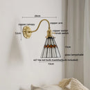 Axyaa Nordic Copper Glass LED Wall Lamp for Home Decor