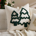 Embroidered Christmas Tree Cushions Cover - Axyaa Branded Festive Pillowcase