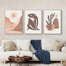 Axyaa Boho Mountain Desert Wall Art Canvas Painting Posters for Home Decor
