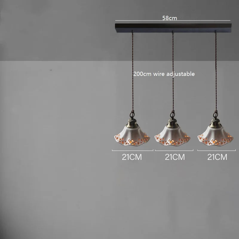 Axyaa Ceramic LED Pendant Lamp for Modern Home Decor Lighting
