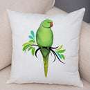 Axyaa Cartoon Parrot Pillowcase with Birds and Flowers 45x45cm