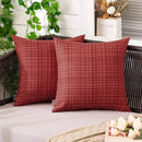 Axyaa 45x45cm Christmas Red Waterproof Pillowcase Farmhouse Cushion Covers