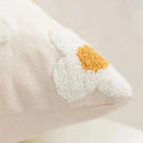 Axyaa Rural White Flower Pillow Cover - Pastoral Style Home Decor Pillowcase