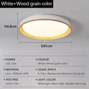 Axyaa 20" Wood Grain LED Ceiling Light with Remote Control Dimming