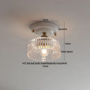 Axyaa Ceramic Canopy LED Ceiling Lamp Glass Copper Luminaria De Teto