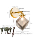 Axyaa Octagonal Glass LED Wall Lamp for Bedroom, Living Room, Stair, Bathroom, Pull Chain Switch