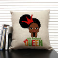 Axyaa Cute Cartoon Girl Pillow Case Africa Baby Cushion Cover Home Decor Linen Pillowcase