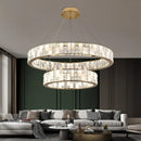 Axyaa Snowflake Print LED Pendant Light: Modern Luxury Crystal Lamp for Living & Dining Room