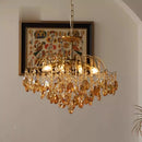 Axyaa Retro Crystal Chandelier: Luxury French Lighting for Bedroom, Dining Room & Living Room