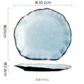 Axyaa Irregular Ceramic Steak Plate Pasta Sushi Dessert Serving Plate Molecular Cuisine