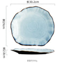 Axyaa Irregular Ceramic Steak Plate Pasta Sushi Dessert Serving Plate Molecular Cuisine