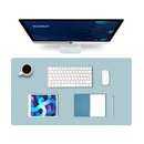 Axyaa Desk Pad Mouse Pad Faux Leather Table Cover Dual Use Writing Mat