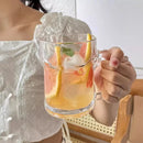 Axyaa 510ml Glass Cup with Handle, Large Capacity Drinkware for Juice, Milk, Tea, Beer