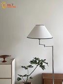 Axyaa Cream Rocker Arm Floor Lamp LED Modern Light Fixtures Living Room Bedroom