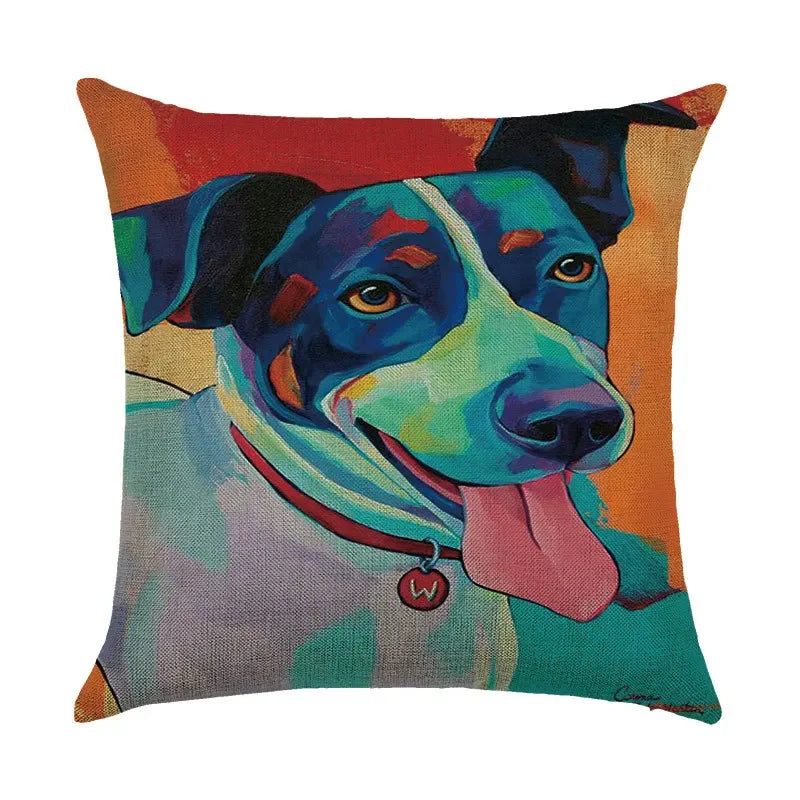 Axyaa Animal Print Pillow Cover: Stylish Sofa & Chair Linen Cushion Cover Art