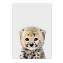 Axyaa Baby Animals Poster: Lion Tiger Hippo Giraffe Elephant Zebra Wall Art