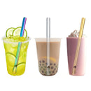 Axyaa Stainless Steel Pearl Milk Tea Straws Set with Brush Cocktail Bar Accessories