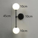 Axyaa Modern Glass Ball LED Wall Lamp, Golden Black, Simple Design for Living Room, Bedroom, Aisle