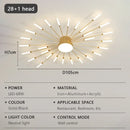 Axyaa Fireworks LED Ceiling Light: Luxury Chandelier for Home, Restaurant, Hotel Lobby