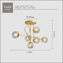 Axyaa Luxury Magic Bean Glass Chandelier Pendant Light LED for Home Decor