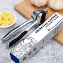 Axyaa Garlic Press: Zinc Alloy Multifunctional Peeler and Stainless Steel Crusher