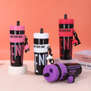 Axyaa 900ml Pink Plastic Water Bottle with Lid & Straw for Girls
