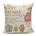 Axyaa Christmas Decor Pillow Covers 18x18 Linen for Sofa Living Room Home Decor