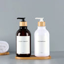 Axyaa 500ML PET Plastic Emulsion Dispensing Pump Bottle for Body Wash & Shampoo Storage