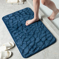 Axyaa White Memory Foam Non-Slip Bath Mat - Soft & Absorbent Rug
