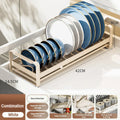 Axyaa Stainless Steel Dish Storage Rack Drawer Organizer