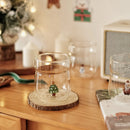 Axyaa 3D Christmas Theme Glass Mug 450ml - Ideal Gift for Girls, Kids, and Lovers