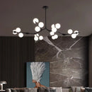 Axyaa Modern Glass Ball Molecular LED Ceiling Chandelier for Home Lighting