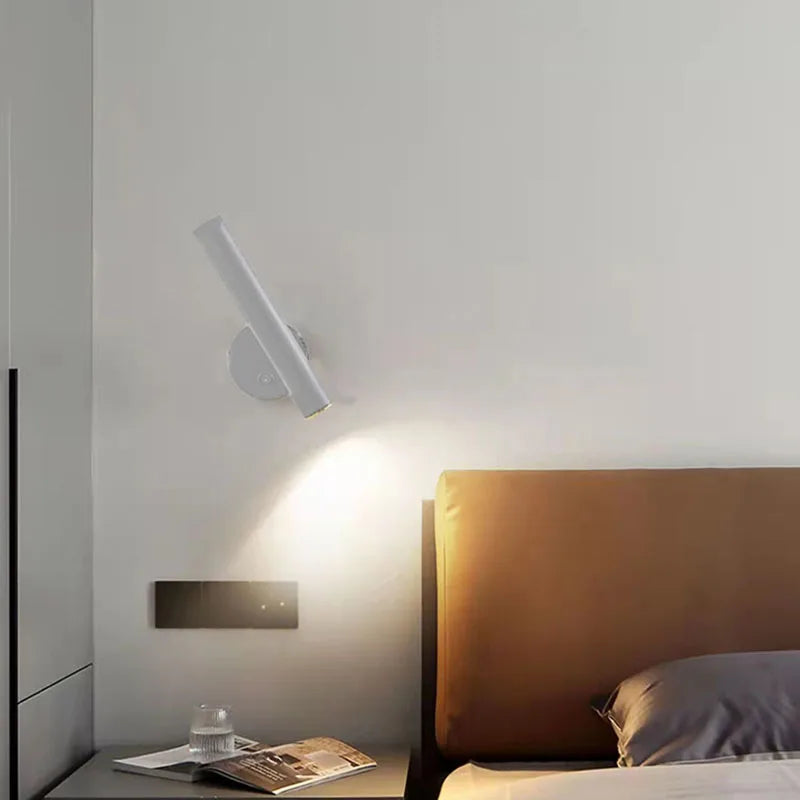 Axyaa Rotatable Gold White LED Wall Lamp for Warm Bedroom Lighting