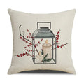 Pinecone Candlestick Linen Print Pillowcase for Home Decor by Axyaa