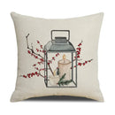 Pinecone Candlestick Linen Print Pillowcase for Home Decor by Axyaa
