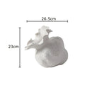 Axyaa White Ceramic Floral Bud Vase - Desk Decoration, Artificial Flowers, Room Decor