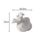 Axyaa White Ceramic Floral Bud Vase - Desk Decoration, Artificial Flowers, Room Decor