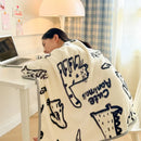 Axyaa Milk Velvet Wearable Blanket: Soft & Warm Flannel Shawl for Adults & Kids