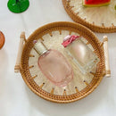 Axya Rattan Double Ears Tray - Home Storage & Decor Organizer Basket