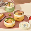 Axyaa Stainless Steel Thermal Lunch Box For Kids - Insulated Stackable Bento Box