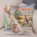 Axyaa Cartoon Bear Cushion Cover - Cute Animal Pillowcase for Sofa and Children's Room