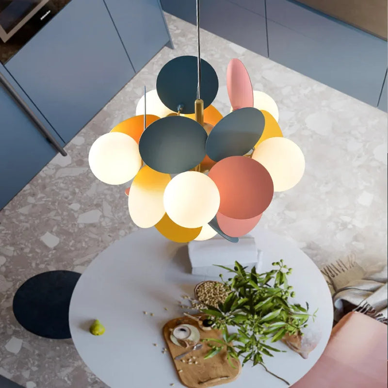 Axyaa Colourful Branch Chandelier: Modern LED Ceiling Light for Bedroom and Living Room