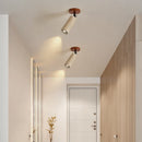 Axyaa Modern Stone Indoor Wall Sconce Light Wood Base Spot Rotatable Lustre