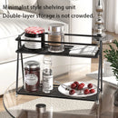 Axyaa Double-Layer Cup Holder & Tea Set Organizer stand for Desk, Dining Table Storage