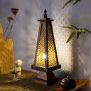 Axyaa Bamboo Woven Table Lamp, Retro Wood Edge, LED, Living Room, Teahouse, Restaurant