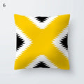 Axyaa Yellow Geometric Print Cushion Pillowcase - 45x45cm
