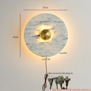 Axyaa Marble LED Wall Light: Modern Nordic Bedroom Lamp for Living Room & Bathroom