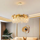 Axyaa Gold Crystal LED Chandeliers for Luxury Living Spaces