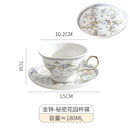 Axyaa Nordic Lace Coffee Mug and Saucers - Vintage Floral Ceramic Teacup