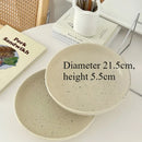 Axyaa Nordic Ceramic Ink Splatter Bowl - Large Soup & Salad Plate